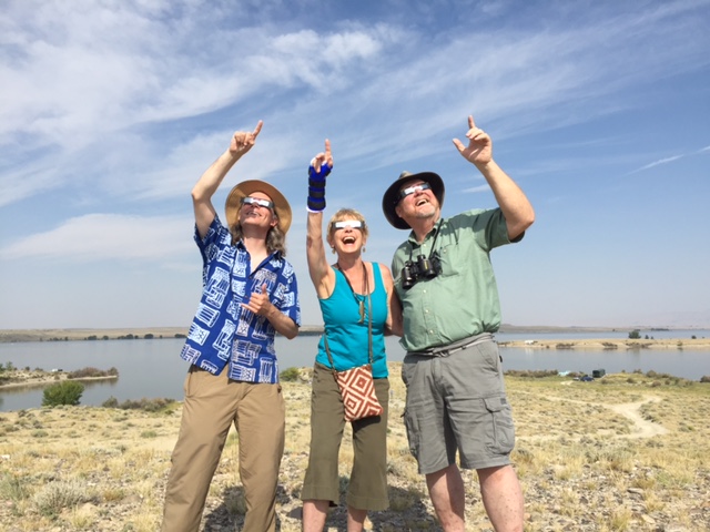 Watching eclipse with friends