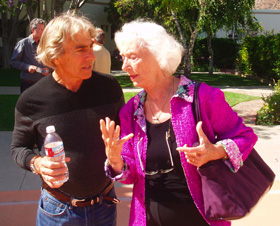 Gordon Dveirin and Barbara Marx Hubbard at Evolutionary Leaders Retreat